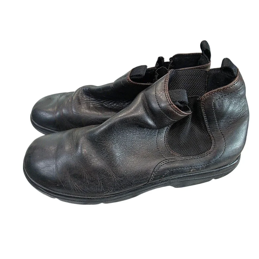 Rockport Men's Black Leather Slip On Ankle Boot Size 8.5